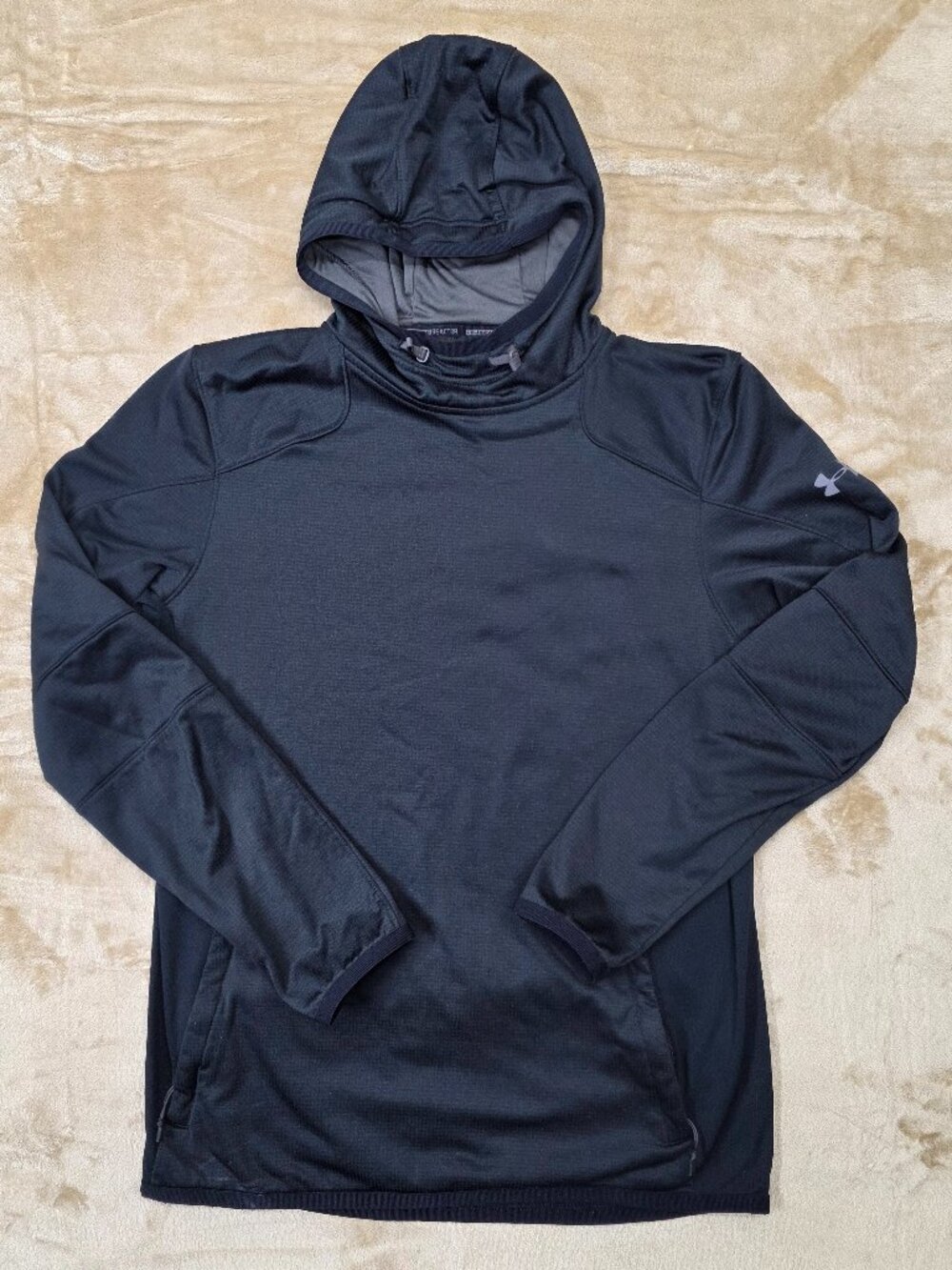 Under Armour ColdGear Reactor Lined Hoodie Mens M Black Fitted Performance